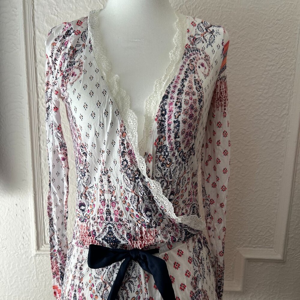 Abercrombie & Fitch Sleepwear Long Sleeve/Shorts Paisley, Women's XS